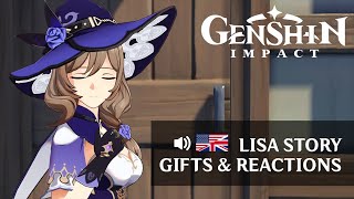 Lisa Story - All Gifts \u0026 Lisa's Reactions | English Audio | Genshin Impact