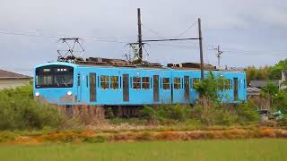 【完全フリー素材】近江鉄道300形302F 水口城南→貴生川