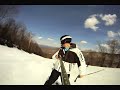 skiing glades mont sutton springtime quebec gopro