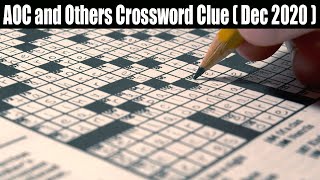 AOC and Others Crossword Clue (Dec 2020) Get The Clue- A Must Watch! | Scam Adviser Reports