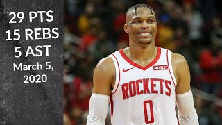 Russell Westbrook 29 PTS 15 REBS 5 AST | Rockets vs Clippers | Full Highlights 3/5/2020