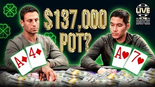 You gotta be kidding!  Can Garrett really be this lucky? ♠ Live at the Bike! Poker Stream