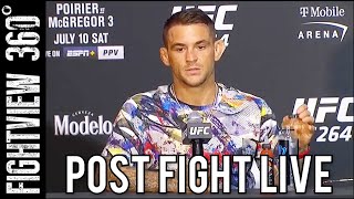 UFC 264 Post Fight LIVE: Dustin Poirier on McGregor Leg SNAP, Karma, 4th Fight, Oliveira, Trask Talk
