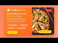 Coding Pizza - Complete Restaurant Website | HTML, CSS & JavaScript Project