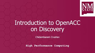 Introduction to OpenACC on Discovery