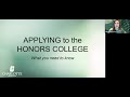 How to Apply to Honors: What you need to know (Dec 8, 2021)