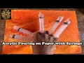 How to Acrylic Pouring on Paper with Syringe │Flame of Fire Abstract Art Step by Step MWBS ART