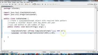 How to subtract number of days from Date in java?