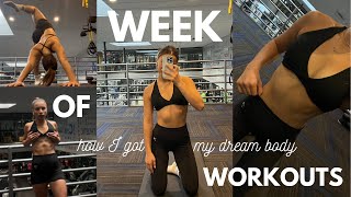 *updated* WEEK OF WORKOUTS: how I got my dream body + half marathon training?!