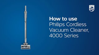 Ultra-lightweight, effortless clean with Philips 4000 series cordless vacuum - XC4201/01 - 80secs