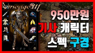 [지노] 900만원 기사 캐릭터 스펙안내  [리니지M] [天堂M] [LineageM] [リネージュM]