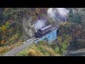 「sl飯山線ロマン号」 試運転 part 2！2016 10 31 紅葉色づき始める！