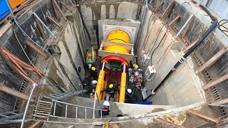 Microtunnelling by AVN D1800 - Contractors : Dacinco \u0026 Phu Thai - Location : Da Nang City, Vietnam