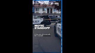 Man arrested, child safe after hourslong standoff inside Everett motel