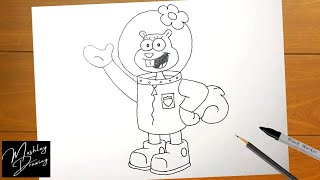 How to Draw Sandy Cheeks from SpongeBob SquarePants