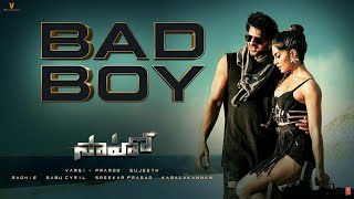 Saaho Telugu : Bad Boy Full Video Song | Prabhas | Jacqueline Fernandez | Badshah | Neeti Mohan