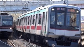 東武20050系と東急5000系並走/Tobu 20050 Series \u0026 Tokyu 5000 Series/2014.01.31