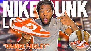 NIKE DUNK LOW PAISLEY PACK ORANGE ON FEET REVIEW! SYRACUSE 2.0?