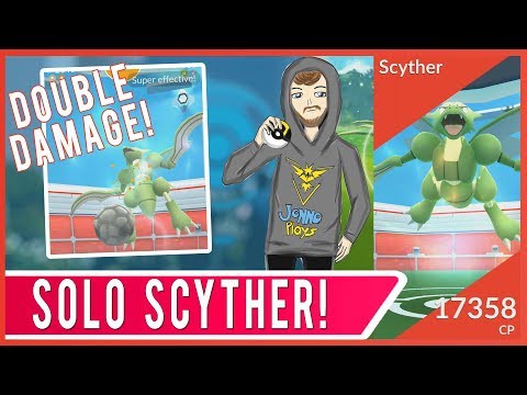 SOLO SCYTHER RAIDS! How to Solo Scyther Raid Boss! Rock Types Deal 2x Damage to Scyther!