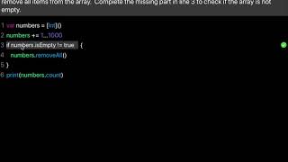 Learn Swift: Check if an array is empty