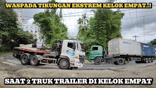 FOUR PARTALKAN EXTREME BENDS || SIGHTING OF TWO TRAILER TRUCKS AT THE FOUR BEND