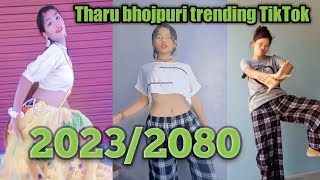 New bhojpuri trending Tharu TikTok 2023//New Tharu TikTok viral dance 2080