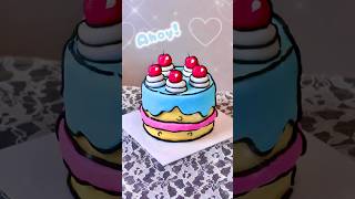 2次元ケーキ💖ホールケーキver.🎂 #2dケーキ #2次元ケーキ #コミックケーキ #かわいい #vlog #cake