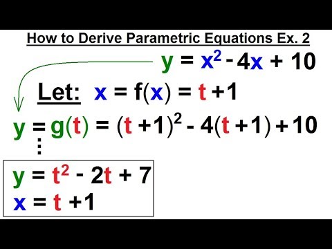 Calculus 2: Parametric Equations (7 Of 20) How To Derive Parametric ...