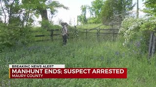 Manhunt ends in Maury County after multi-county pursuit