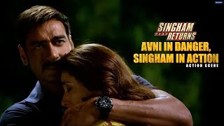 Avni in Danger, Singham in Action | Singham Returns | Action Scene | Ajay D, Kareena K |Rohit Shetty