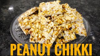 સીંગદાણા ની ચીક્કી બનાવાની રીત | Jaggery Peanut Chikki Recipe in Gujarati | गुड़ मूंगफली की चिक्की।