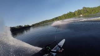 Water Skiing Slalom Course 15 off GoPro Head View