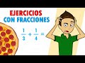 EJERCICIOS CON FRACCIONES  (Suma y resta de fracciones) Super facil  - Para principiantes