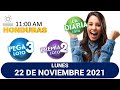 Sorteo 11 AM Resultado Loto Honduras, La Diaria, Pega 3, Premia 2, LUNES 22 de noviembre 2021