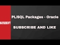 PL/SQL Packages - Oracle