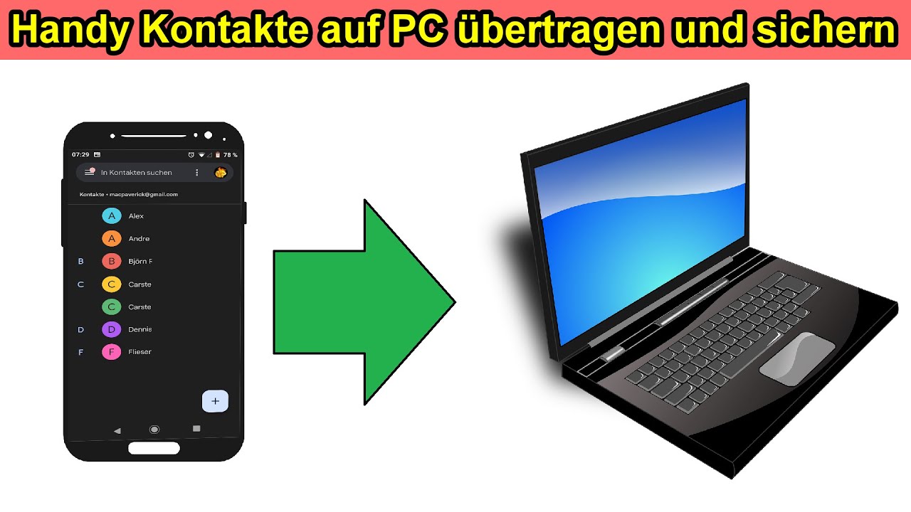 Handy Kontakte Auf PC übertragen Und Sichern Anleitung / Kontakte Auf ...