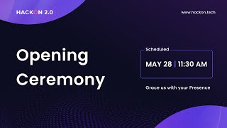 HackOn 2.0 Opening Ceremony