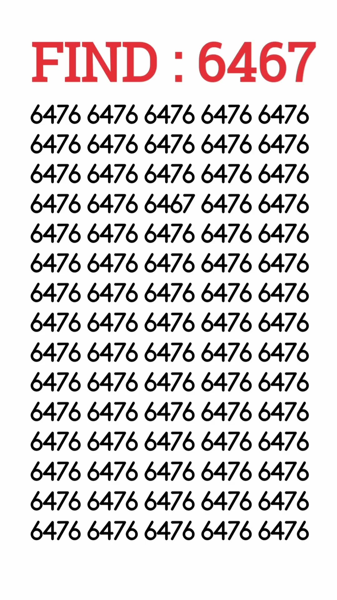 How Fast Can You Spot 6467 From The List Iq Iqtest Shorts Trending How Fast Can You Spot 6467 From The List Iq Iqtest Shorts Trending