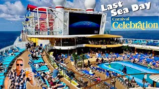 Enjoying Last Sea Day on the Carnival Celebration #cruiselife #carnival #seaday #vacation