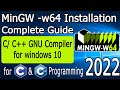 How to install MinGW w64 on Windows 10 [2022 Update] MinGW GNU Compiler for C & C++ Programming