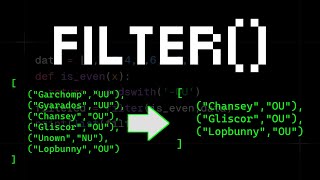 #Python #filter #function is #easy