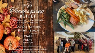 Knotts Hotel Thirty Acres Thanksgiving Buffet 2024. Follow along to see all the Amazing Foods.