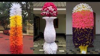 Pindi Decoration Ideas | Pindi Perunnal | Flower Making Easy | Large Paper Flower Making