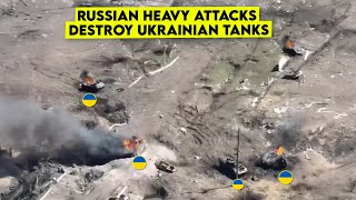 Destruction Footage: Russian Forces Destroys Ukrainian Advanced Tanks