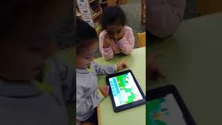 Preschoolers Playing CodeMonkey Jr.