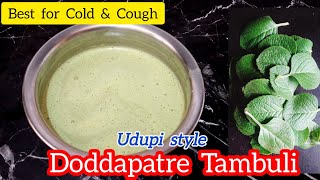 ಇದನ್ನು ತಿಂದರೆ ಕೆಮ್ಮು, ನೆಗಡಿ ಕಮ್ಮಿಯಾಗುತ್ತದೆ | Udupi style Doddaptre Tambuli|#tambuli #health #kannada