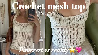 Pinterest inspo edition: crochet mesh top.