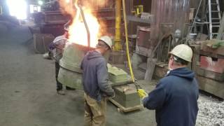 Casting Kurtis-Kraft front axle brackets in Anaconda Montana