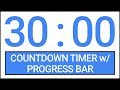 30 min Countdown Timer w/ Progress Bar #Timer #Countdown