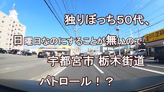 独りぼっち５０代、日曜日なのにすることが無いので、宇都宮市 栃木街道 パトロール！？